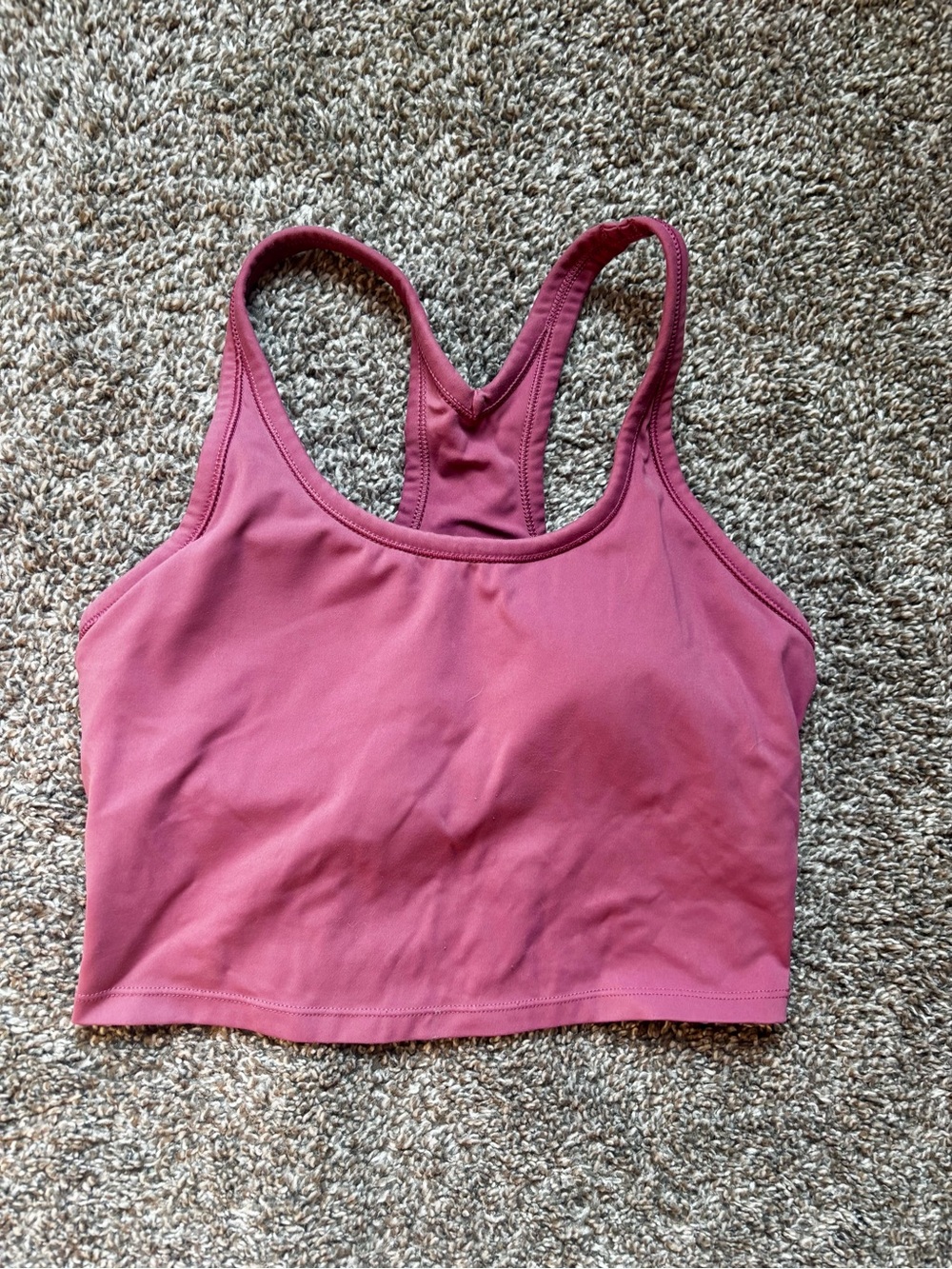 CRZ YOGA Dusty Rose Racerback Sports Bra Crop